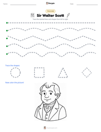 Sir Walter Scott printable worksheet preview