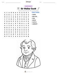 Sir Walter Scott printable worksheet preview