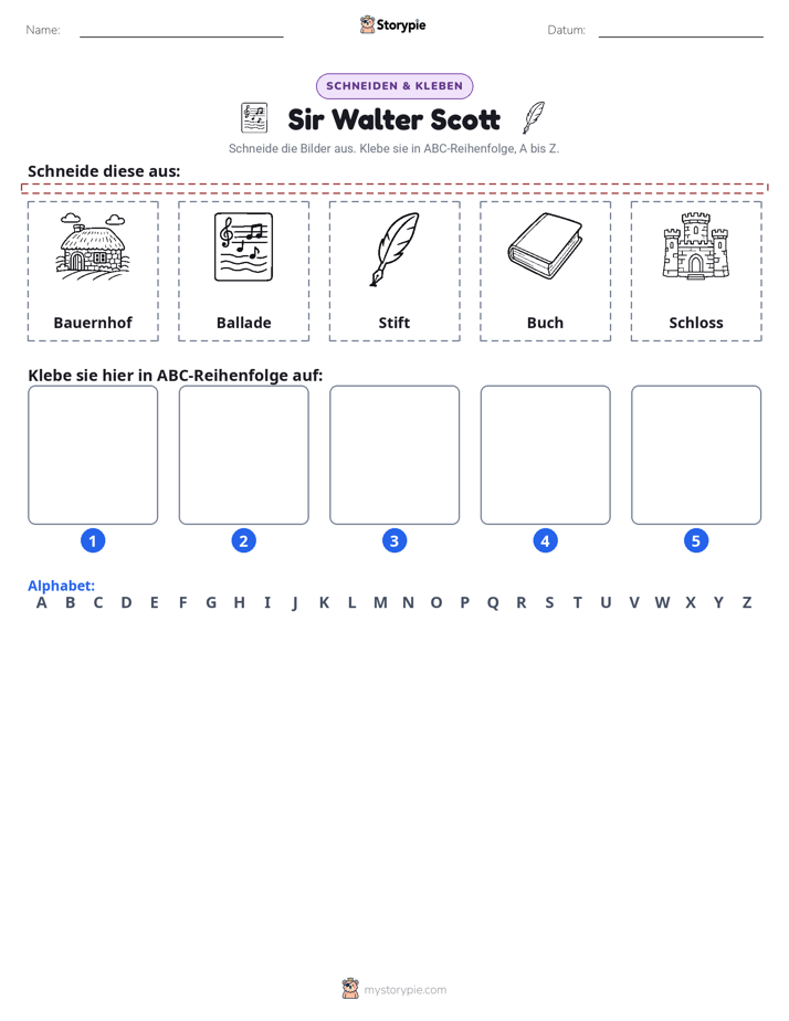 Schneiden & Einfügen Alphabet