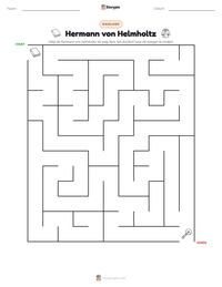 Hermann von Helmholtz afdrukbare werkblad voorbeeld