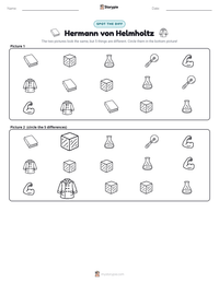 Hermann von Helmholtz printable worksheet preview