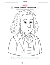 Daniel Gabriel Fahrenheit druckbare Arbeitsblatt Vorschau