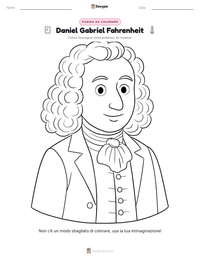 Anteprima della scheda stampabile di Daniel Gabriel Fahrenheit