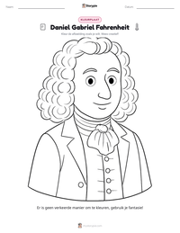 Daniel Gabriel Fahrenheit afdrukbare werkblad voorbeeld