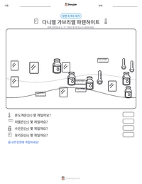 다니엘 가브리엘 파렌하이트 인쇄 가능한 워크시트 미리보기