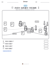 丹尼尔·加布里尔·华伦海特 可打印工作表预览