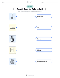 Daniel Gabriel Fahrenheit printable worksheet preview