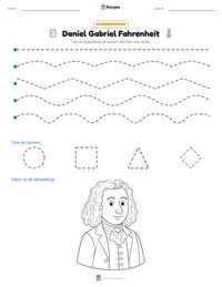 Daniel Gabriel Fahrenheit afdrukbare werkblad voorbeeld