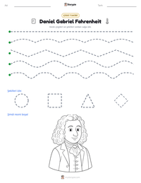 Daniel Gabriel Fahrenheit yazdırılabilir çalışma sayfası önizlemesi
