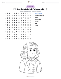 Daniel Gabriel Fahrenheit printable worksheet preview