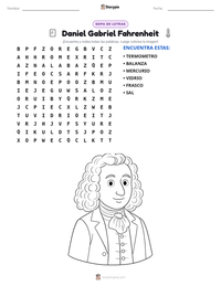 Vista previa de la hoja de trabajo imprimible de Daniel Gabriel Fahrenheit