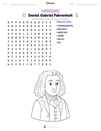 Aperçu de la feuille de travail imprimable Daniel Gabriel Fahrenheit