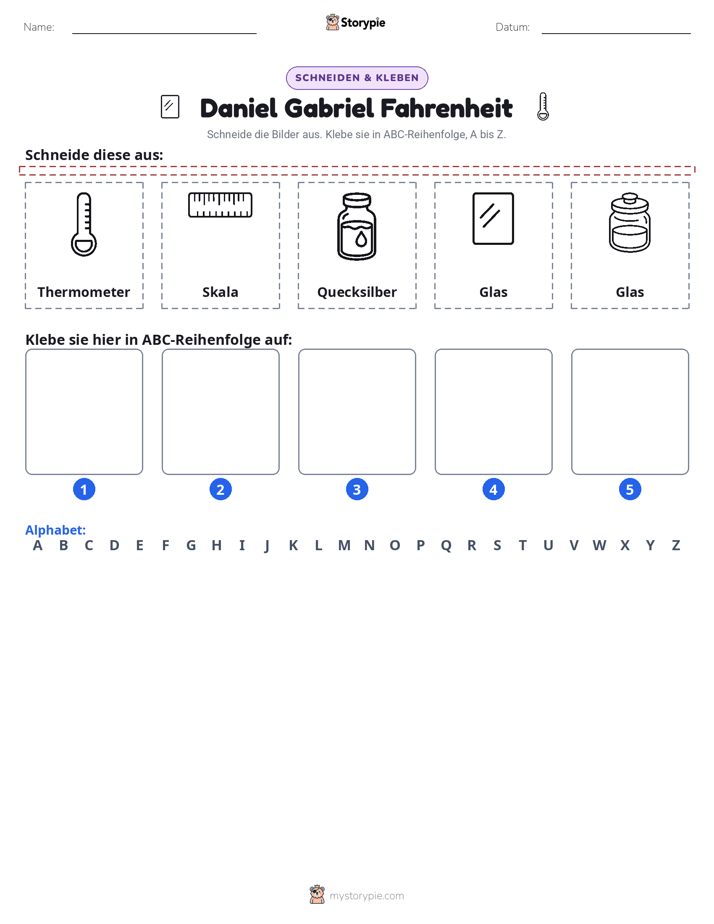Schneiden & Einfügen Alphabet