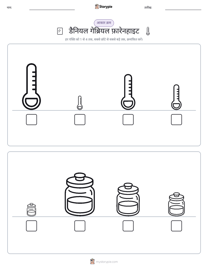 आकार क्रम