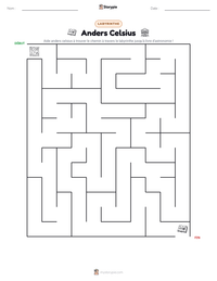Aperçu de la feuille de travail imprimable Anders Celsius