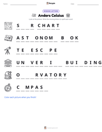 Anders Celsius printable worksheet preview