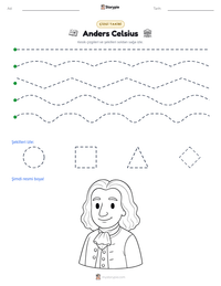 Anders Celsius yazdırılabilir çalışma sayfası önizlemesi