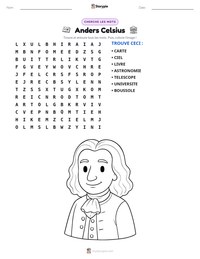 Aperçu de la feuille de travail imprimable Anders Celsius