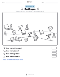 Carl Sagan printable worksheet preview