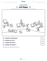 Aperçu de la feuille de travail imprimable Carl Sagan