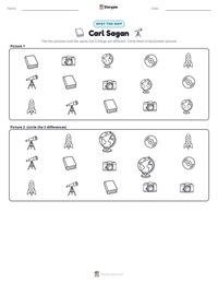 Carl Sagan printable worksheet preview