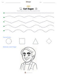 Aperçu de la feuille de travail imprimable Carl Sagan