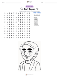 Carl Sagan printable worksheet preview