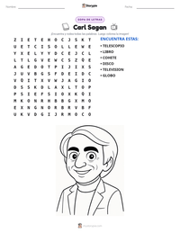 Vista previa de la hoja de trabajo imprimible de Carl Sagan