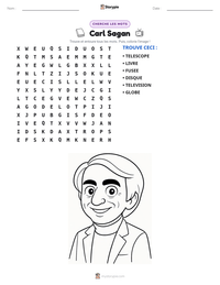 Aperçu de la feuille de travail imprimable Carl Sagan