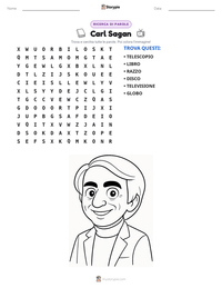 Anteprima della scheda stampabile di Carl Sagan