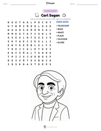 Carl Sagan afdrukbare werkblad voorbeeld