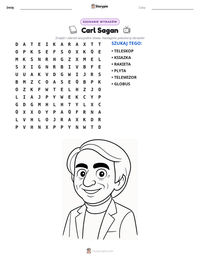 Podgląd drukowalnego arkusza ćwiczeń Carl Sagan