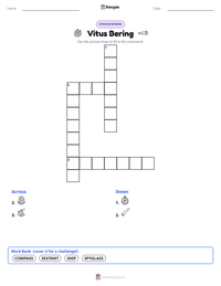 Vitus Bering printable worksheet preview