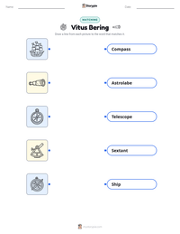 Vitus Bering printable worksheet preview