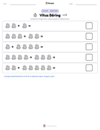 Aperçu de la feuille de travail imprimable Vitus Béring
