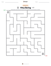 Vitus Bering druckbare Arbeitsblatt Vorschau