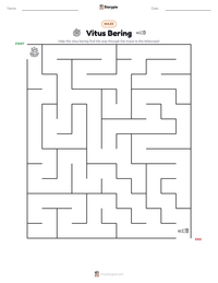 Vitus Bering printable worksheet preview
