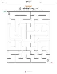 Aperçu de la feuille de travail imprimable Vitus Béring