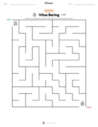 Vitus Bering afdrukbare werkblad voorbeeld