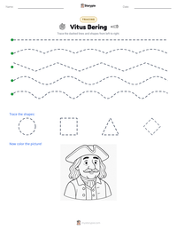 Vitus Bering printable worksheet preview