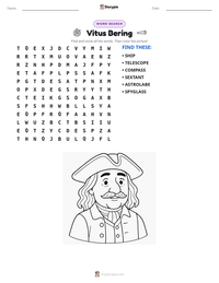 Vitus Bering printable worksheet preview