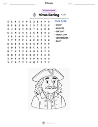 Vitus Bering afdrukbare werkblad voorbeeld