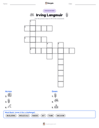 Irving Langmuir printable worksheet preview