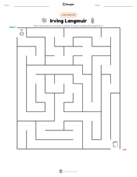 Aperçu de la feuille de travail imprimable Irving Langmuir
