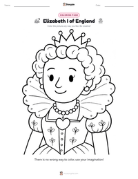 Elizabeth I of England printable worksheet preview