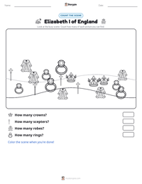 Elizabeth I of England printable worksheet preview