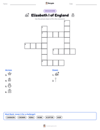 Elizabeth I of England printable worksheet preview
