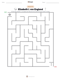 Elisabeth I. von England druckbare Arbeitsblatt Vorschau