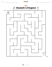 Elizabeth I of England printable worksheet preview