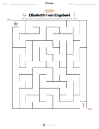 Elizabeth I van Engeland afdrukbare werkblad voorbeeld
